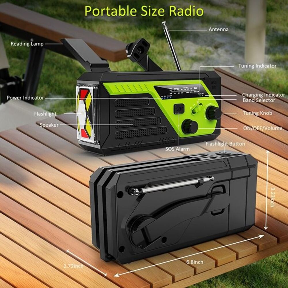Weather Radio 22000mWh AM FM NOAA Emergency Radio - Picture 8 of 9